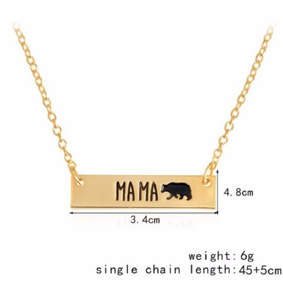 Mama Bear Necklace - Gold - Picture 3 of 3